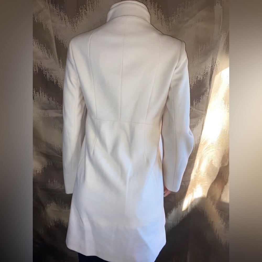 Cashmere Blend Donna Karan Cream Coat - Picture 5 of 8
